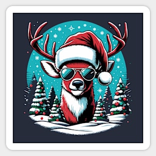 Cool Yule Stag Sticker